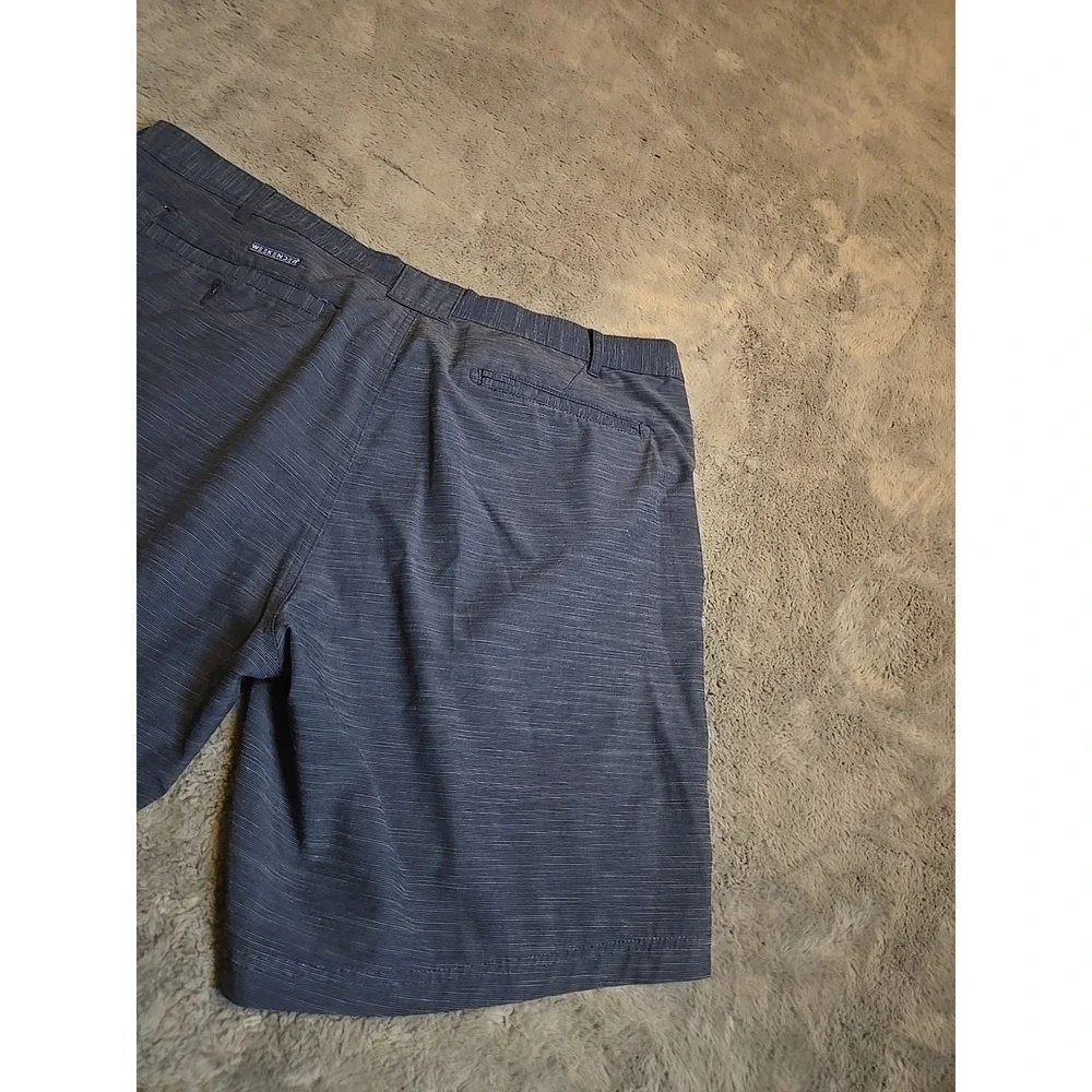 Weekender Casual Life Mens 42 Blue Golf Shorts Stretch Flat Front Performance